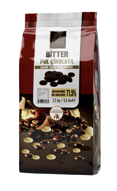 Barlo Premium Bitter Pul Çikolata %57 2.5 KG