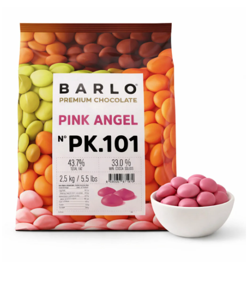 Barlo Premium Pink Angel Frambuazlı Pul Çikolata 2.5 KG