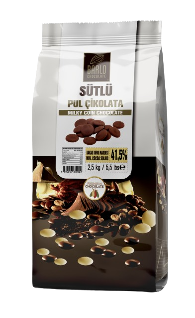 Barlo Premium Sütlü Pul Çikolata %39.5 2.5 KG