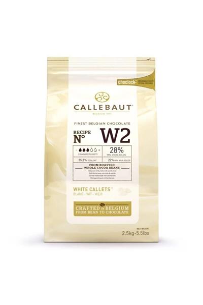 W2 Beyaz Küvertür Drop Çikolata 2.5 KG