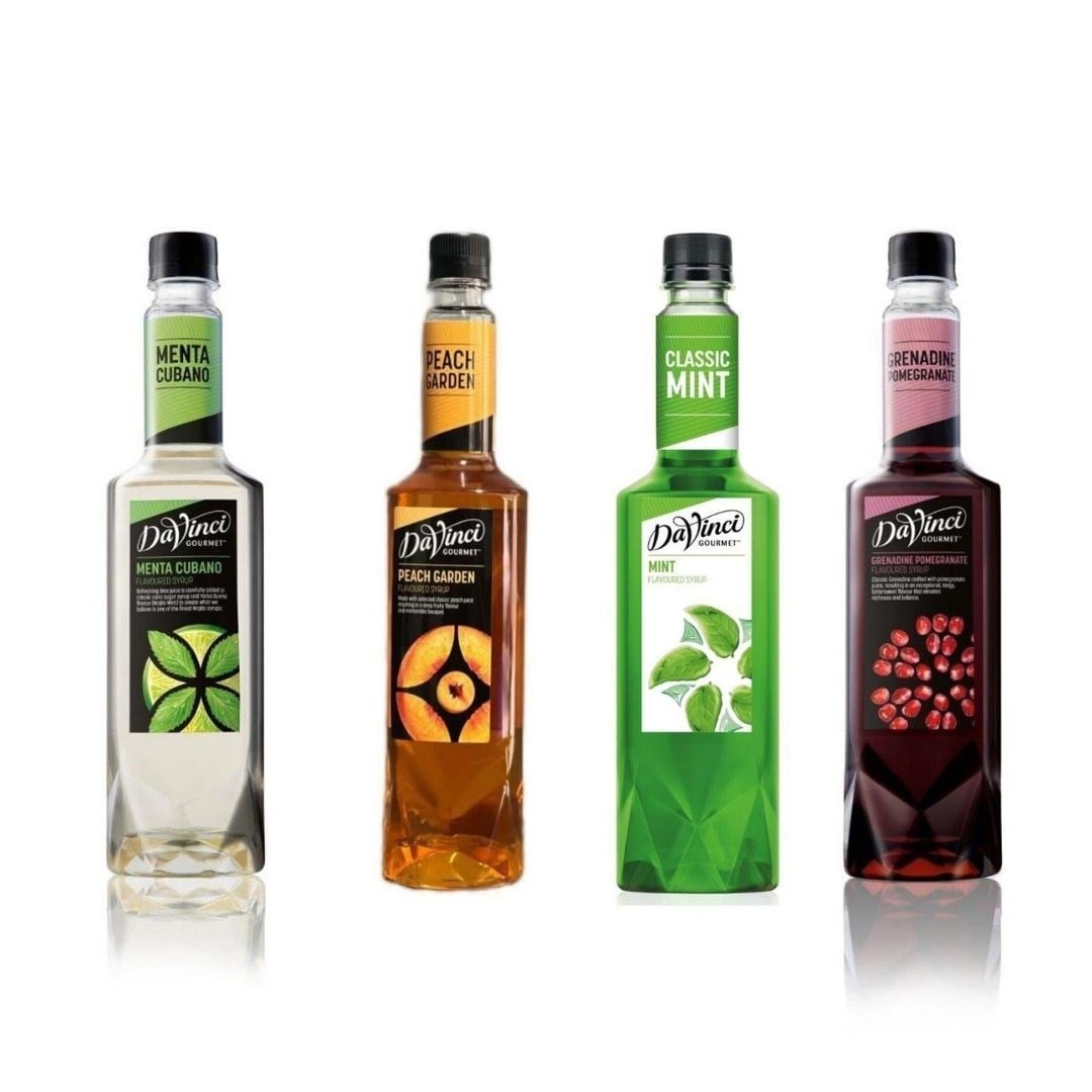4 lü Şurup Kokteyl Fırsat Seti (Menta Cubano, Şeftali, Nane, Nar) 750 ML