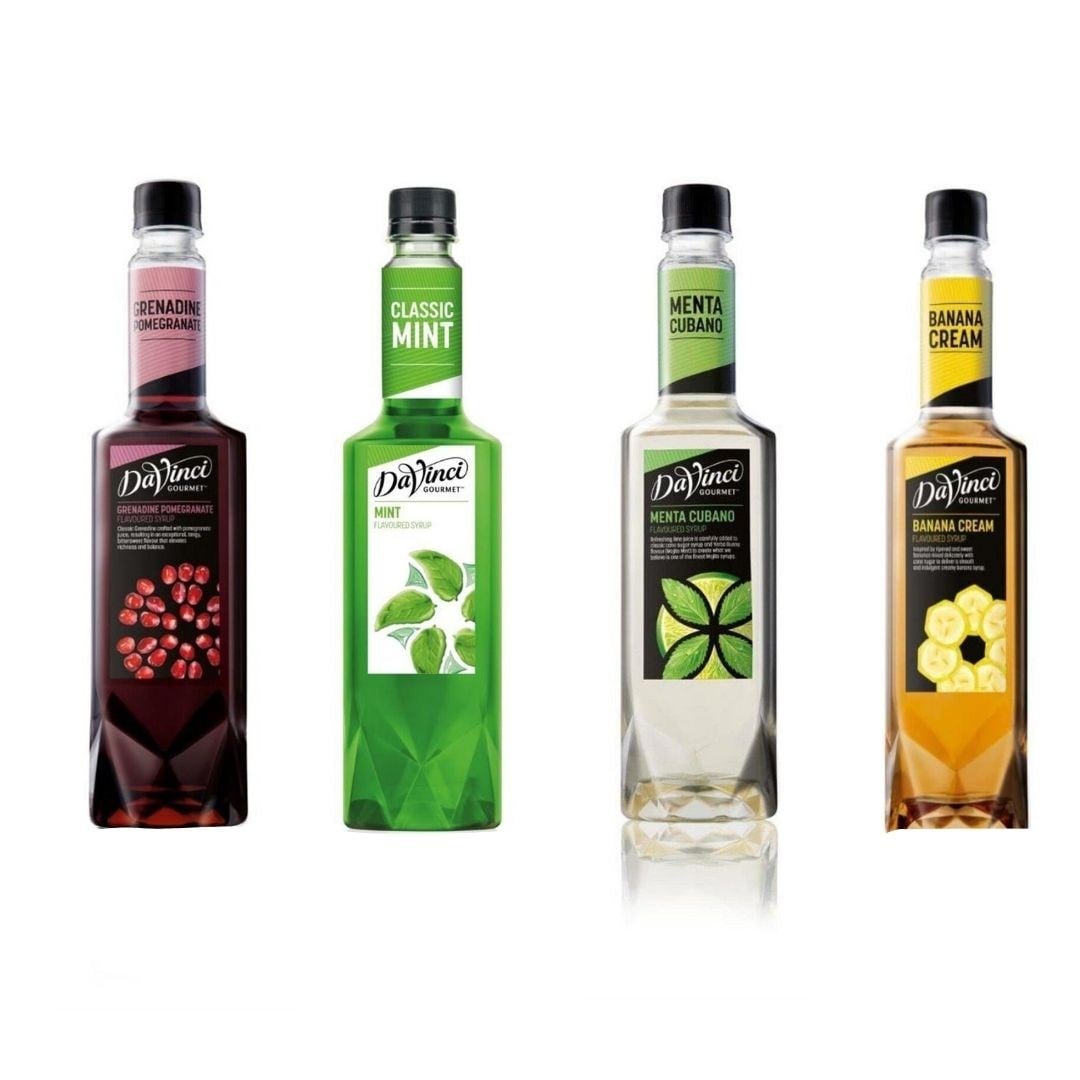 4 lü Şurup Kokteyl Fırsat Seti (Nar, Nane, Menta Cubano, Muz) 750 ML