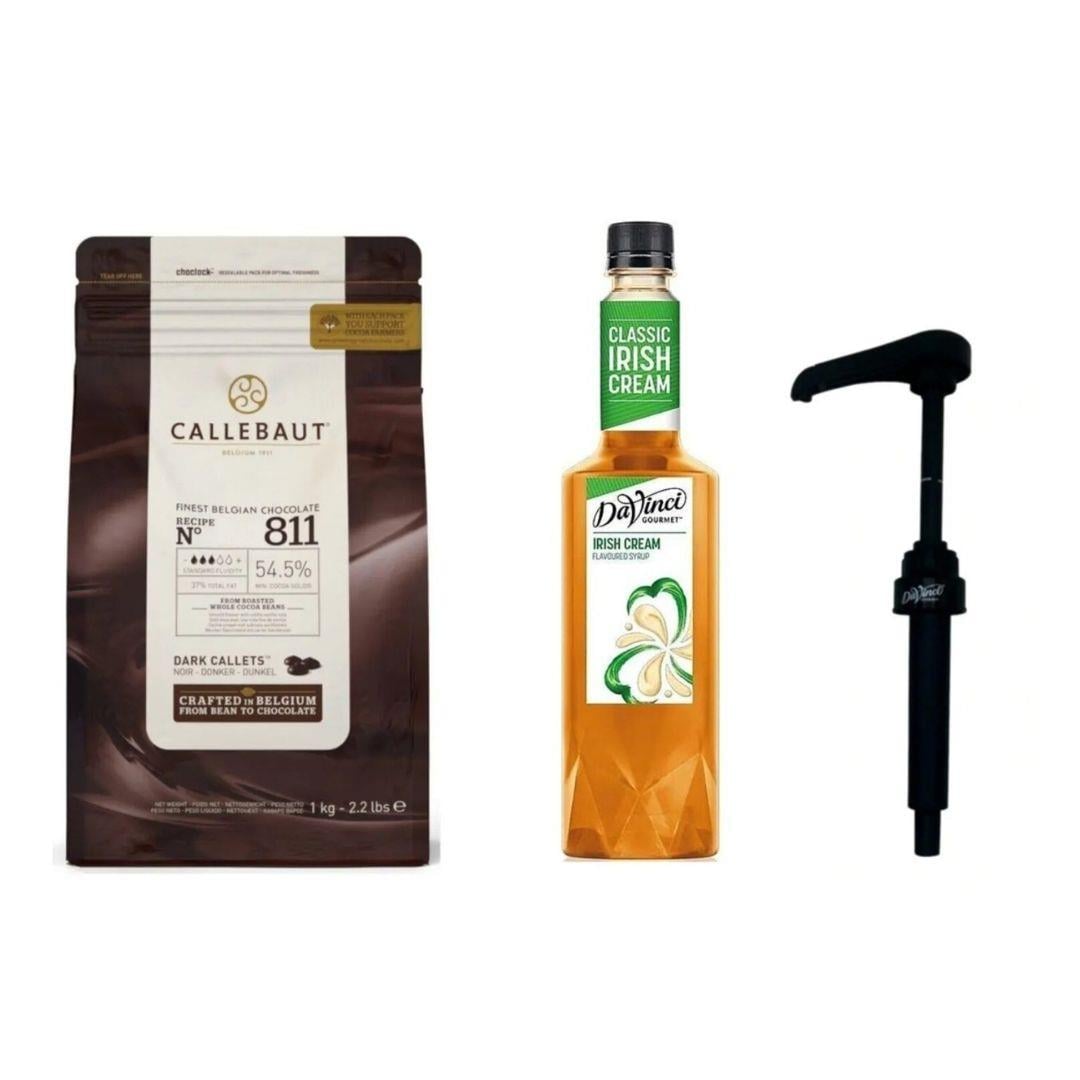 811 Bitter 1 KG Da Vinci İrish Cream 750 ML Şurup Da Vinci Şurup Pompası 1 Adet (3lü Pastacılık Fırsat Seti)