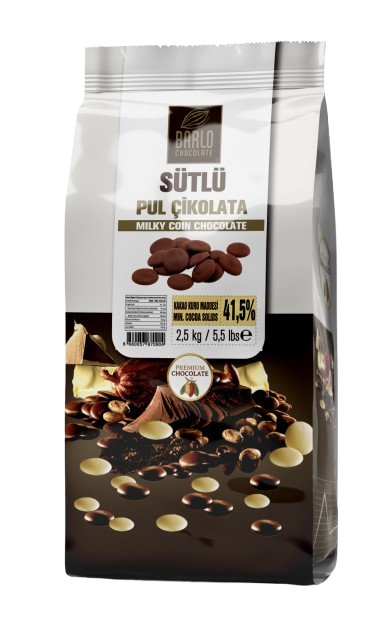 Barlo Premium Sütlü Pul Çikolata %39.5 2.5 KG