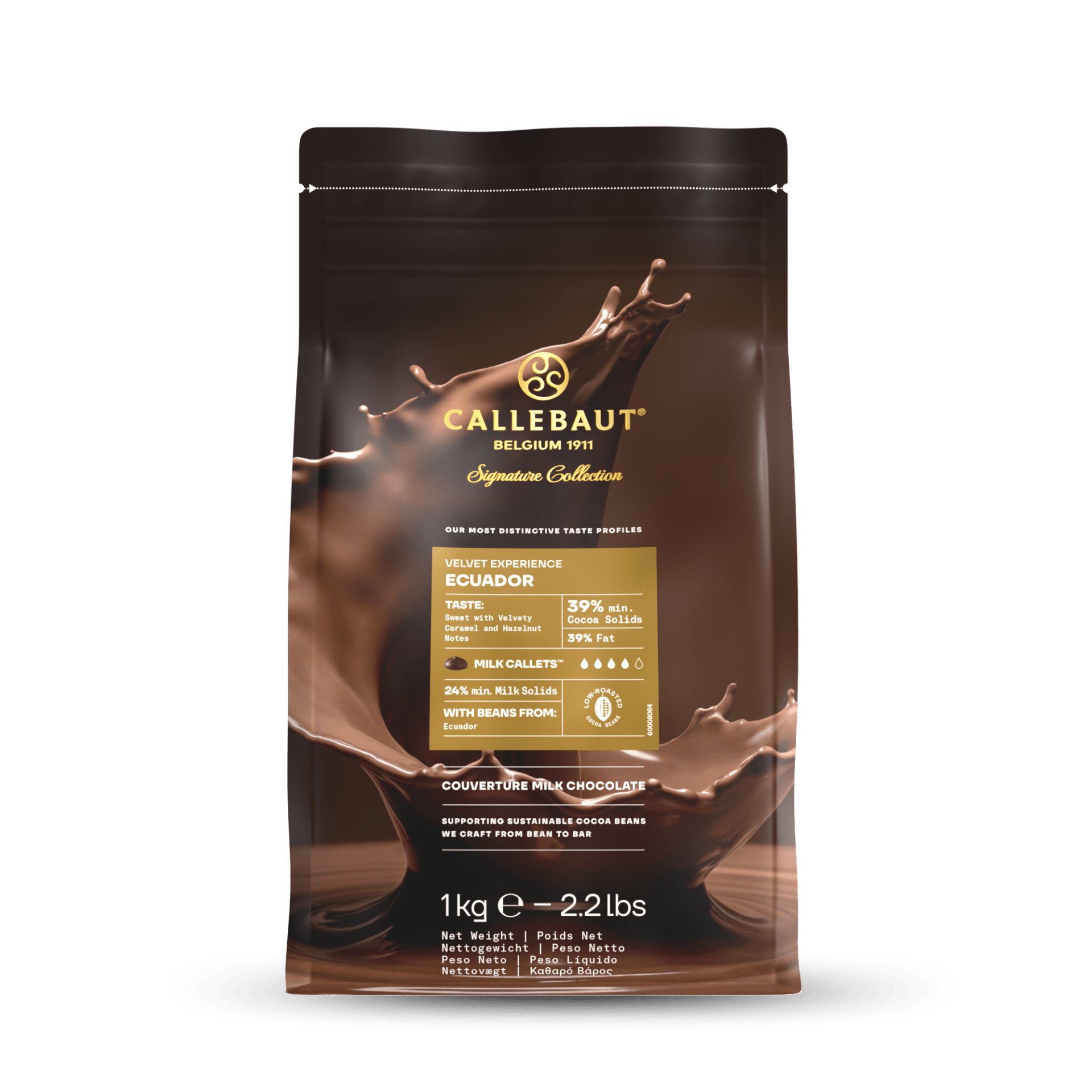 Callebaut Signature Collection - Özel Seri - Milk Origin Chocolate - Velvet Ecuador - 1kg - Drop