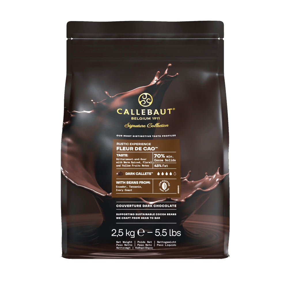 Callebaut Signature Collection - Özel Seri - Dark Origin Chocolate - Rustic Fleur de Cao - 2.5kg - Drop