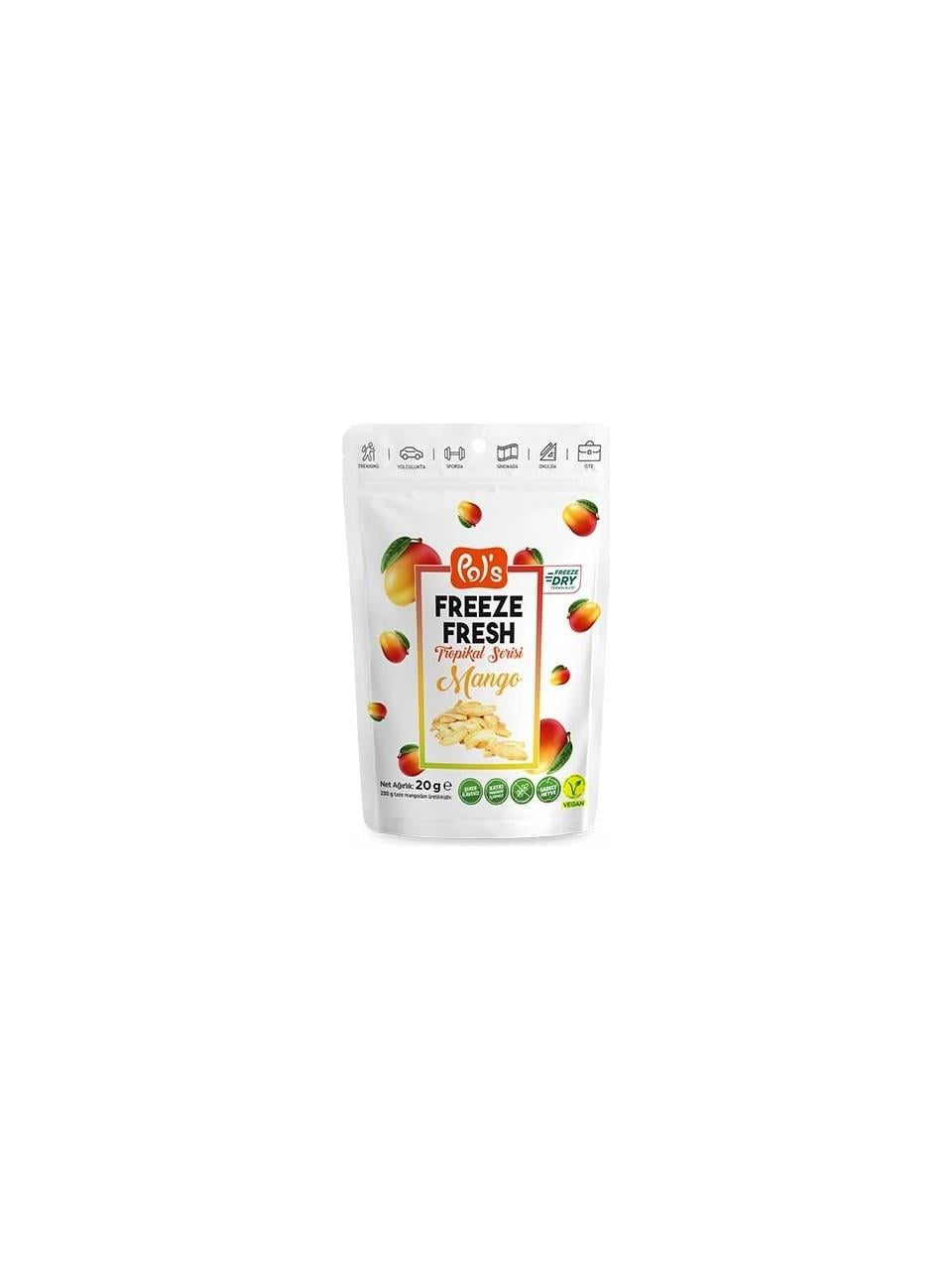 Freeze Fresh Mango 20 G X 15 Adet Freeze Dry Dondurularak Kurutulmuş Meyve