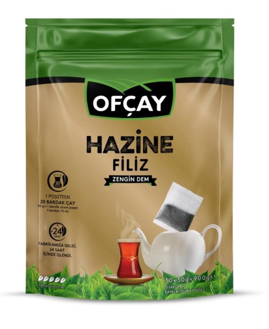 Ofçay Hazine Filiz Zengindem 30 Adet X 30 GR Eko Demlik Poşet Çay