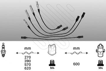  Buji Kablo Polo Classıc 1.6 100Ps  Golf 3 1.6 Aft 95 - 01,037 905 483 C