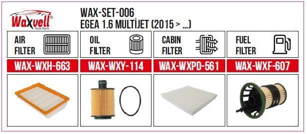  Filitre Set Egea 1.6 Multijet (2015-) (Hava+Yağ+Polen+ Yakıt)