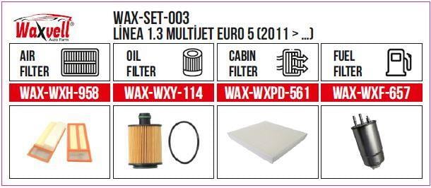  Filitre Set Linea 1.3 Multijet Euro 5 2011- (Hava+Yağ+Polen+ Yakıt)