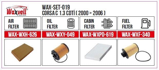  Filitre Set Corsa C 1.3 Cdti ( 2000 - 2006 ) (Hava+Yağ+Polen+ Yakıt)