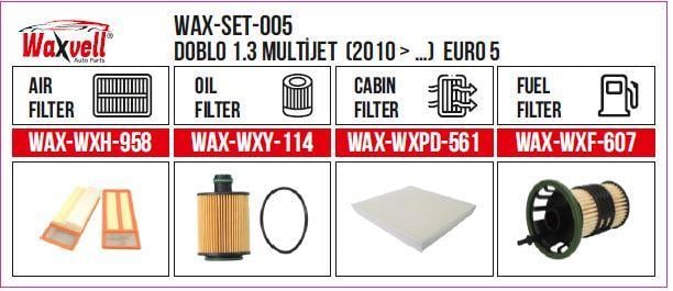  Filitre Set Doblo 1.3 Multijet 2010- Euro 5 (Hava+Yağ+Polen+ Yakıt)