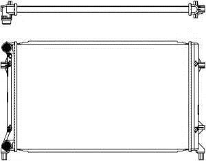 Радиатор, охлаждение двигателя GOLF V / CADDY III / OCTAVIA 1,4 / 1,6 / 1,9 / 2,0 BGU-BSFBSE-BLX-BLR 648X414