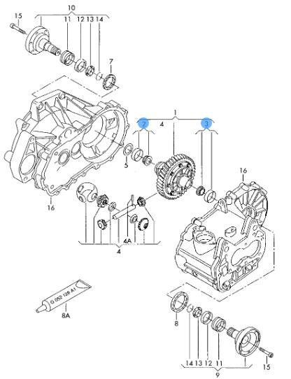 Manual Transmission Input Shaft Bearing Center 6 Speed Golf V Vı/ Leon Octavia 1,2 Tsı 1,4 Tsı   38,1X65X18 003519185F