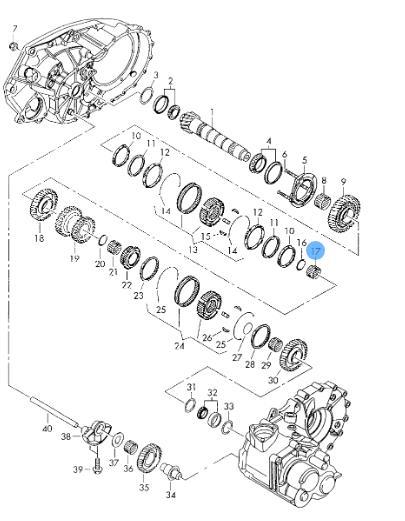 Подшипник, ступенчатая коробка передач VW T4 2.4 - 2.5 02F311265
