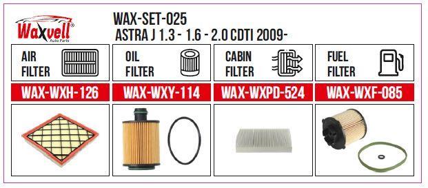  Filitre Set Astra J 1.3 - 1.6 - 2.0 Cdtı 2009- (Hava+Yağ+Polen+ Yakıt)