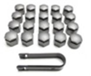 321601173A/8D0012244A غطاء، صامولة العجلة  (20 قطعة)  + قمع ، مقياس الزيت , رمادي