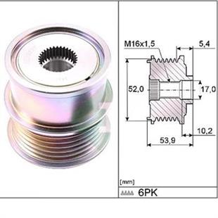 قابض عجلة المولد الحر ،  GOLF VII/LEON/A3/OCTAVIA 1,4 TSI