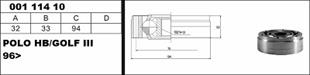Шарнирный , приводной, внутренняя, GOLF III 96 301106 94X33X32