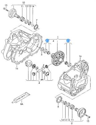 مركز حمل رمح إدخال ناقل الحركة اليدو GOLF V VI/ LEON OCTAVİA 1,2 TSI 1,4 TSI 38,1X65X18 003519185F