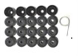 غطاء ، صامولة العجلة (20 قطعة) (أسود) جولف V / باسات 05