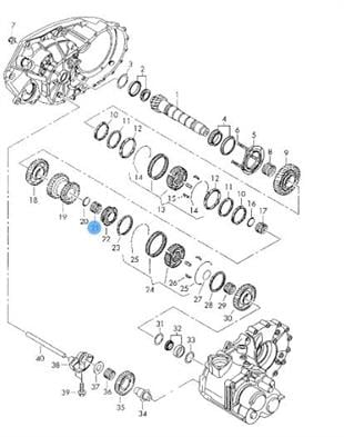 Подшипник, ступенчатая коробка передач VW T4 2.4 - 2.5 02F311115