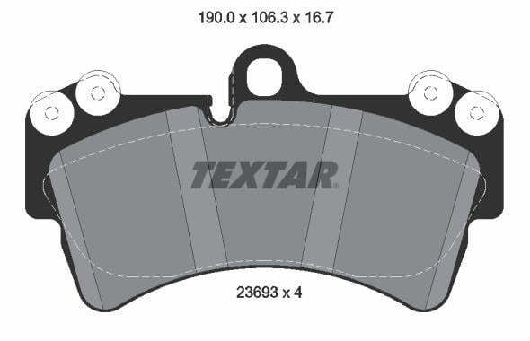  BREMSBELÄGE TOUAREG/Q7/CAYENNE 7L0698151J