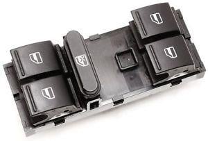  Switch, window regulator Doors: 4, Driver side, (RED) GOLF VI/JETTA/LEON