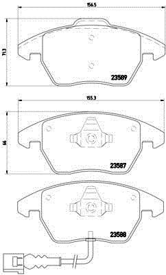  Satz Bremsbeläge,  Golfv-Passatvı-Caddyııı