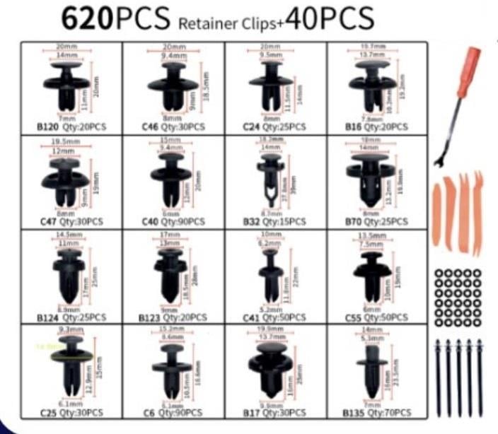  Klips Seti + Aparat Seti (620+40 Psc)