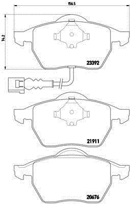  Комплект тормозных колодок,  Audı A3 Tt Seat Leon 1,8T