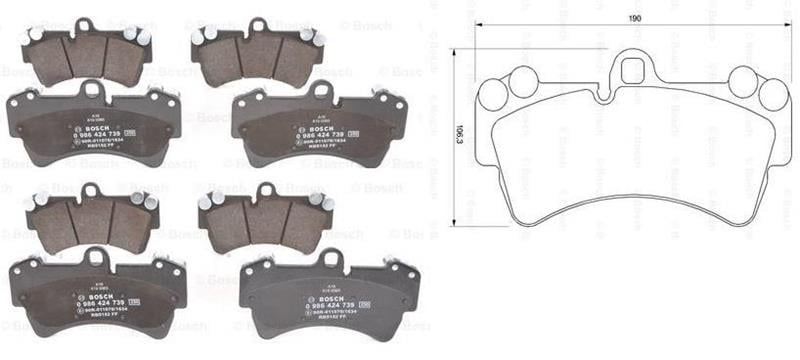  ТОРМОЗНЫЕ КОЛОДКИ TOUAREG/Q7/CAYENNE 7L0698151J