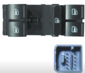  Schalter, Fensterheber , Türen: 4, Fahrerseite, Vorne, Grün SKODA OCTAVIA/FABIA 06