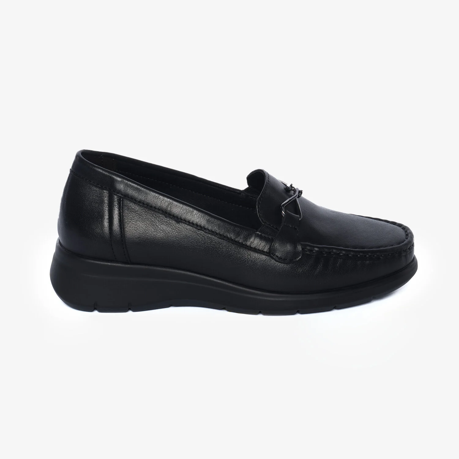 Greyder 32690 Kadın Siyah Hakiki Deri Comfort Ayakkabı
