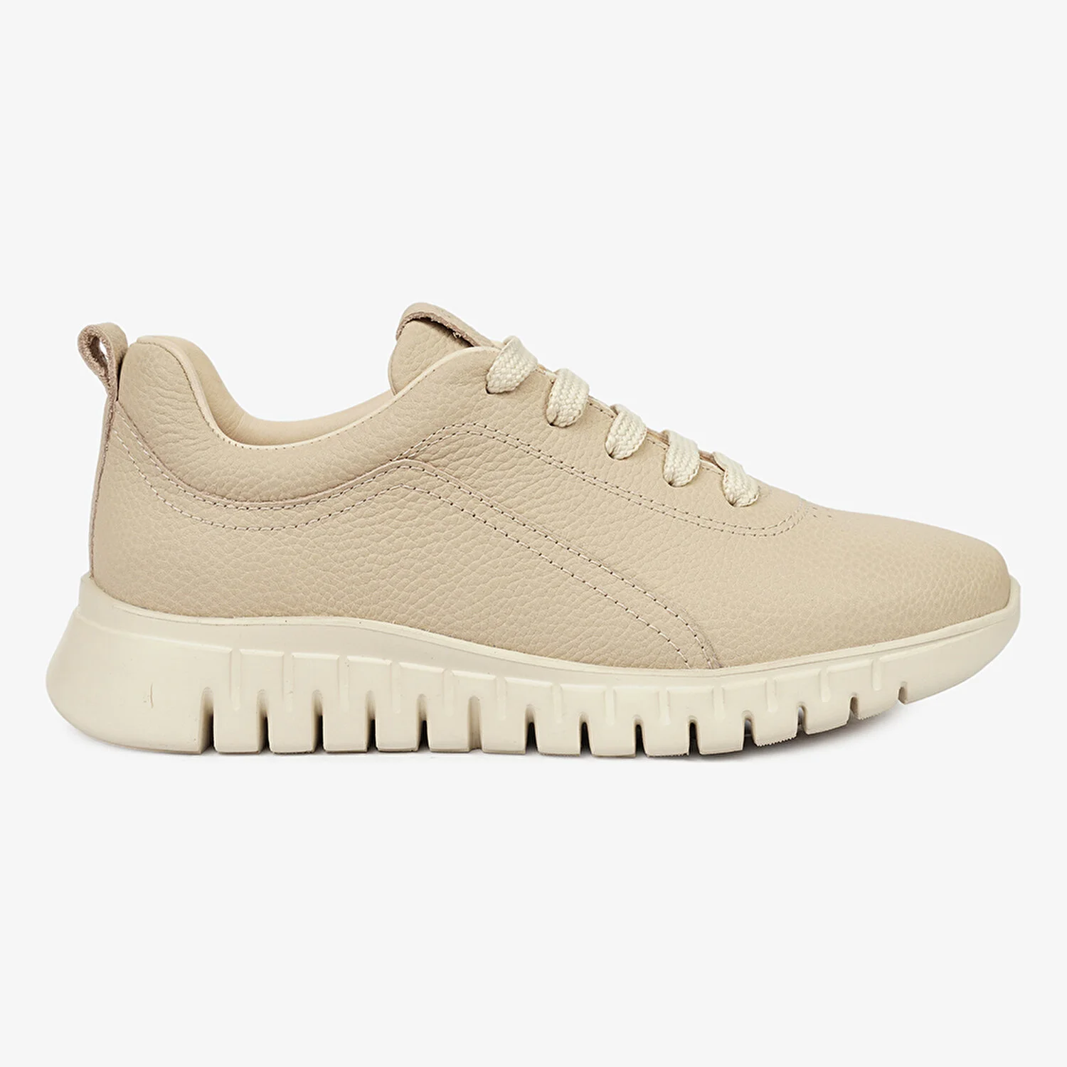 Greyder 33940 Kadın Ekru Hakiki Deri Sneaker Ayakkabı 