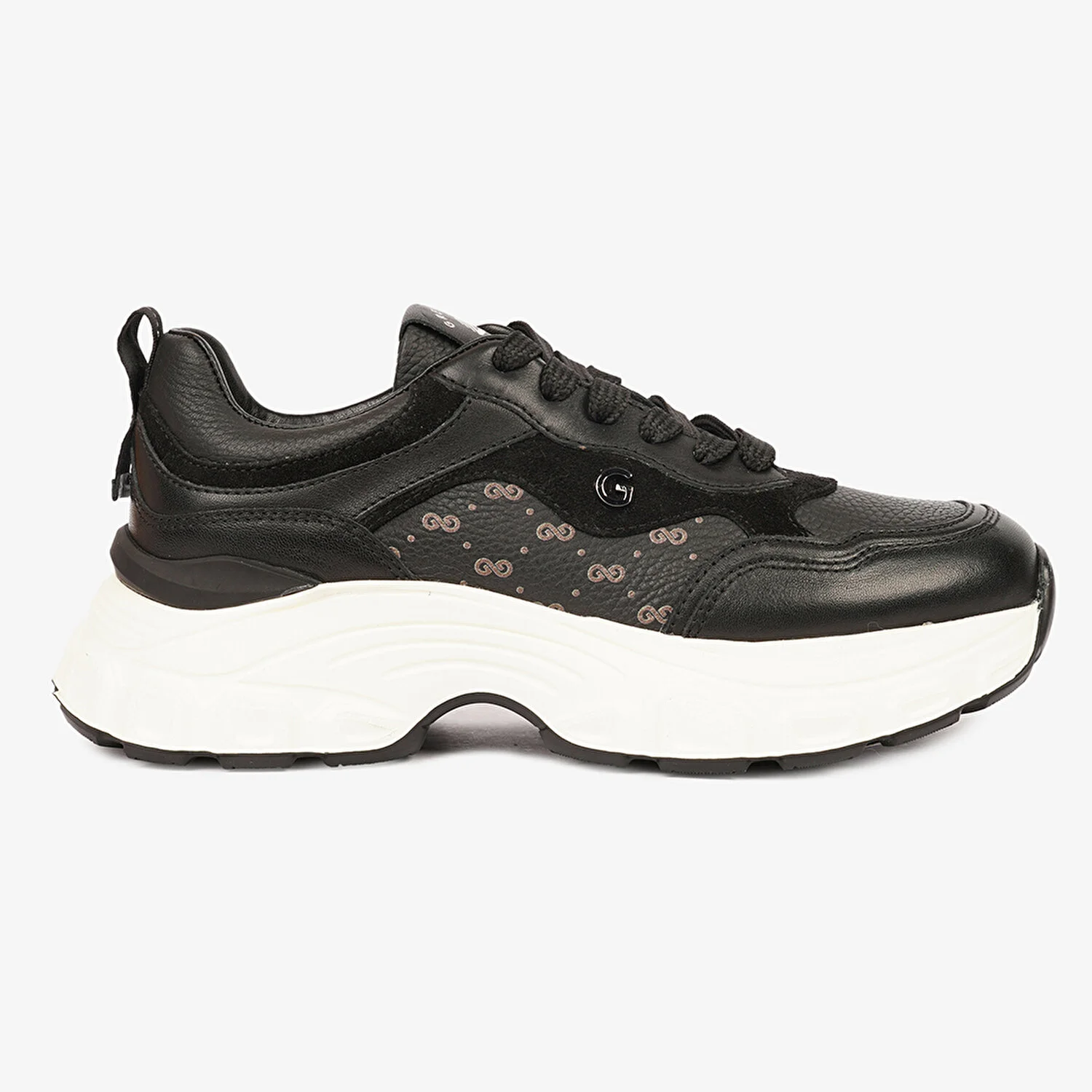 Greyder 33950 Kadın Siyah Hakiki Deri Sneaker Ayakkabı  