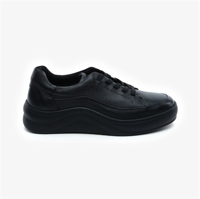Greyder 59052 Siyah Hakiki Deri Kadın Sneaker Ayakkabı