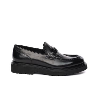 Greyder 64739 Siyah Hakiki Deri Erkek Loafer Ayakkabı