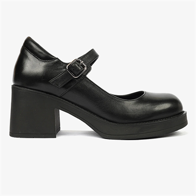 Greyder 72214 Kadın Siyah Hakiki Deri Loafer Ayakkabı