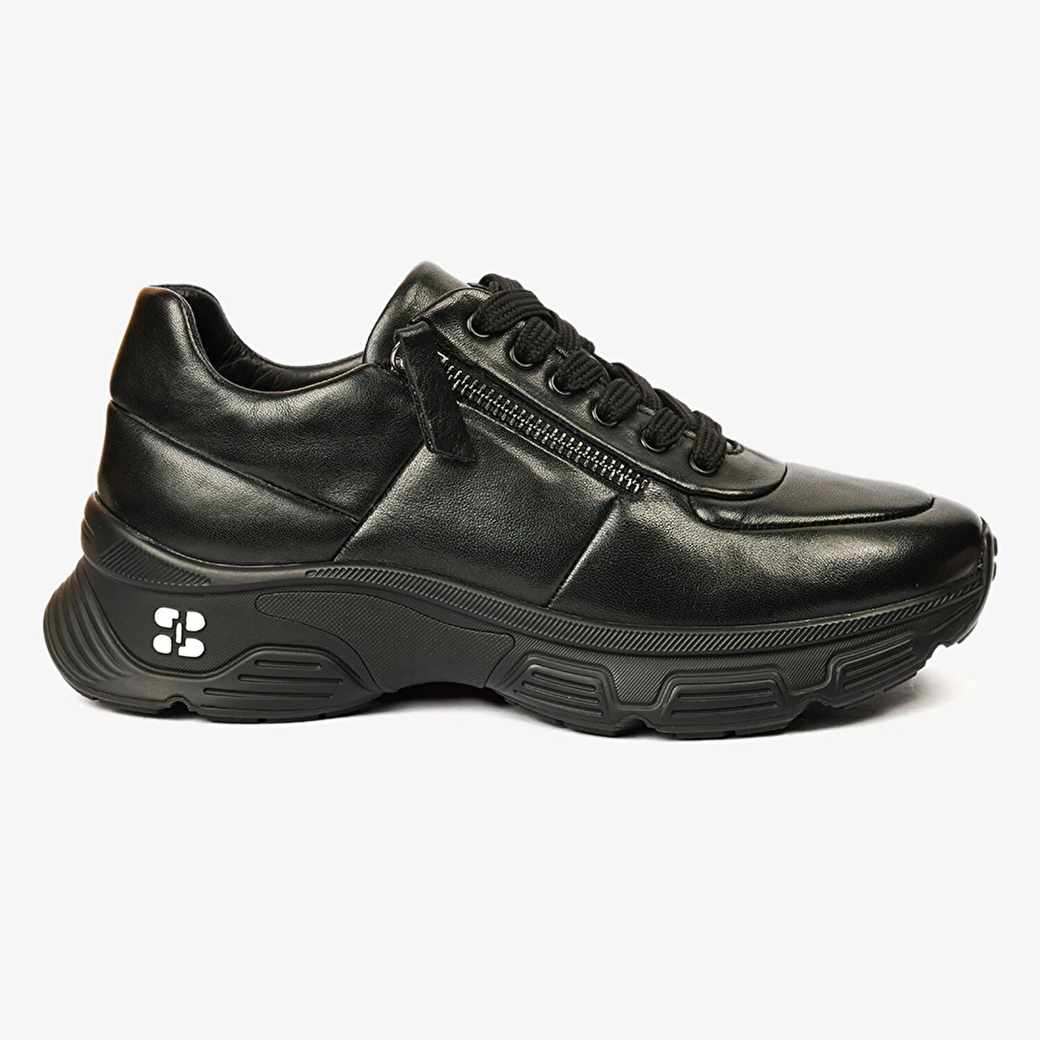 Greyder 59122 Kadın Siyah Hakiki Deri Sneaker Ayakkabı