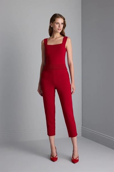 Join Us 2425W111 Beli Kordonlu Yünlü Triko Pantolon