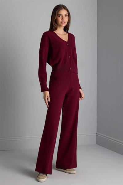 Join Us 2425W113 Yüksek Bel Triko Palazzo Pantolon