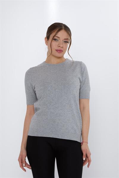 Kazee 31713 Sıfır Yaka Sim Detaylı Kadın Triko