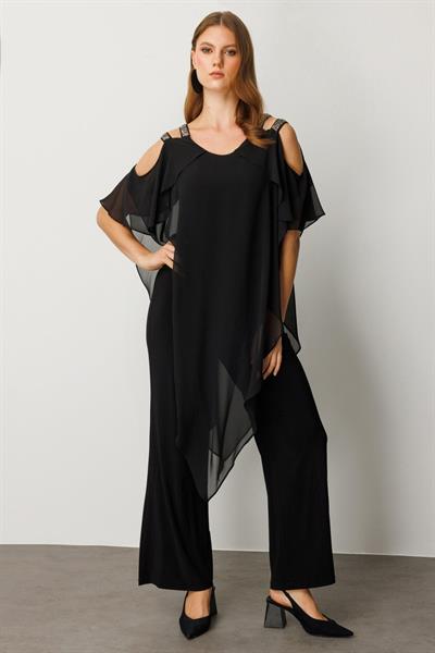 Mi 80200 Tulum Omuz Çift Taş Askı Şifon