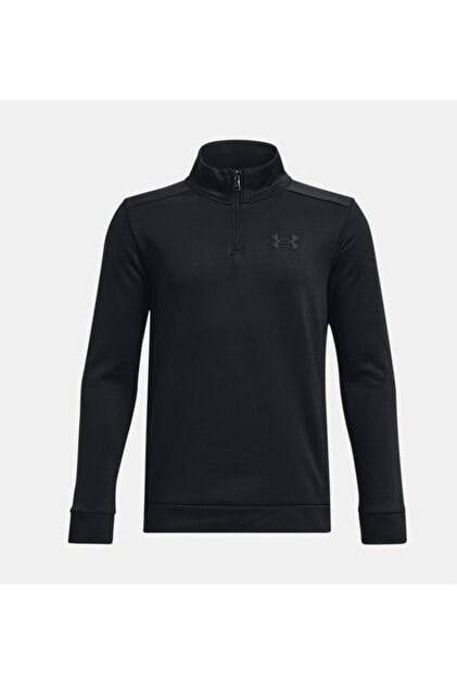Erkek UA Armour Fleece 1/4 Fermuarlı SweatshirtSİYAH
