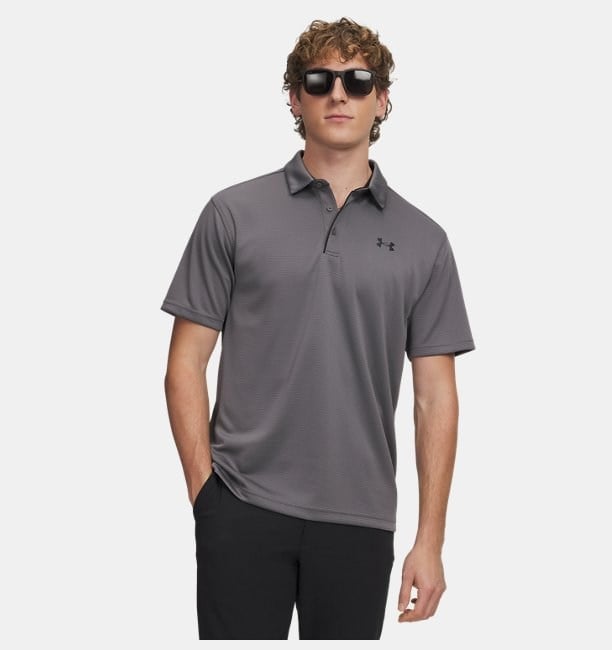 Erkek UA Tech Polo TişörtGri