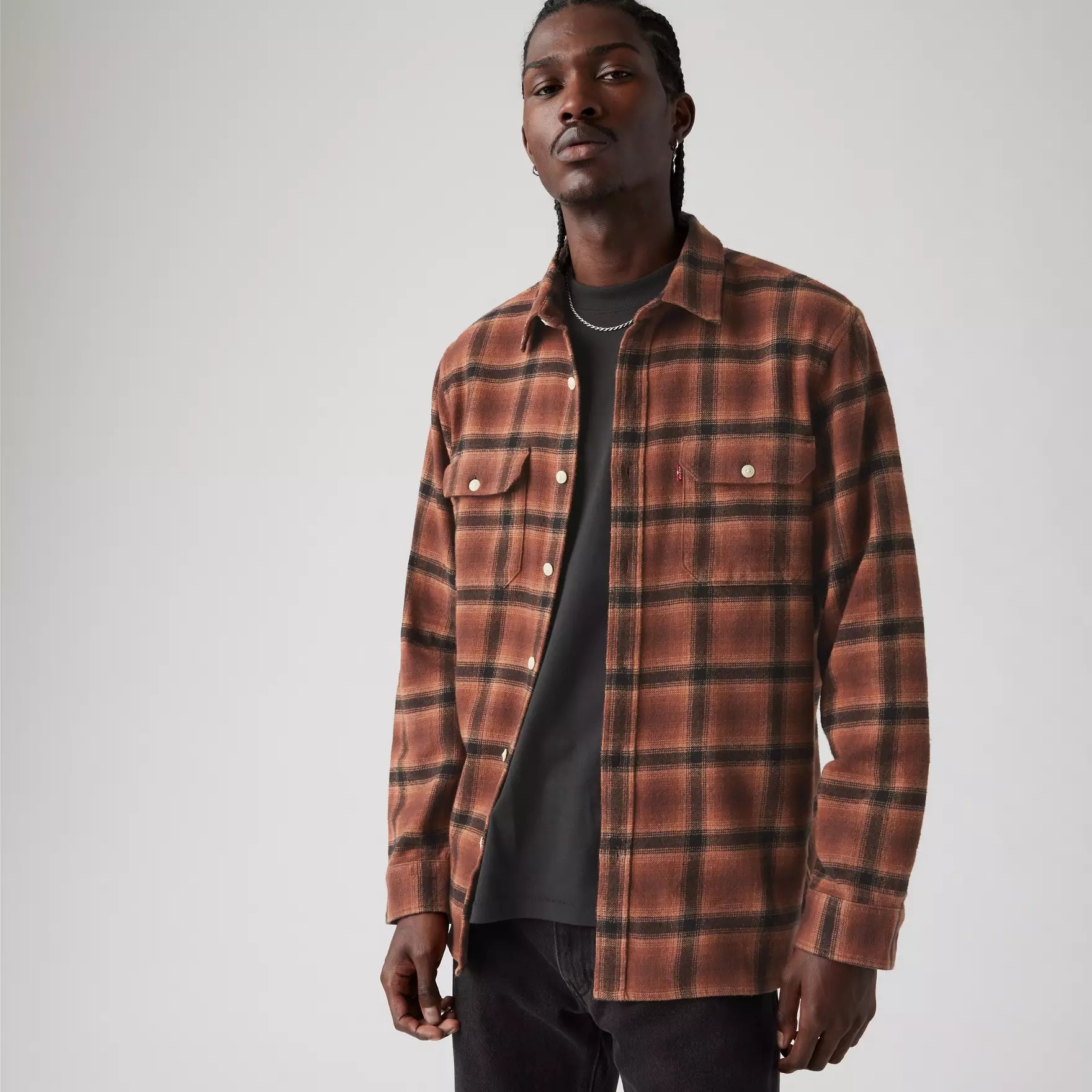 JACKSON WORKER JAMES PLAID CHOCOLATE FOkahverengi