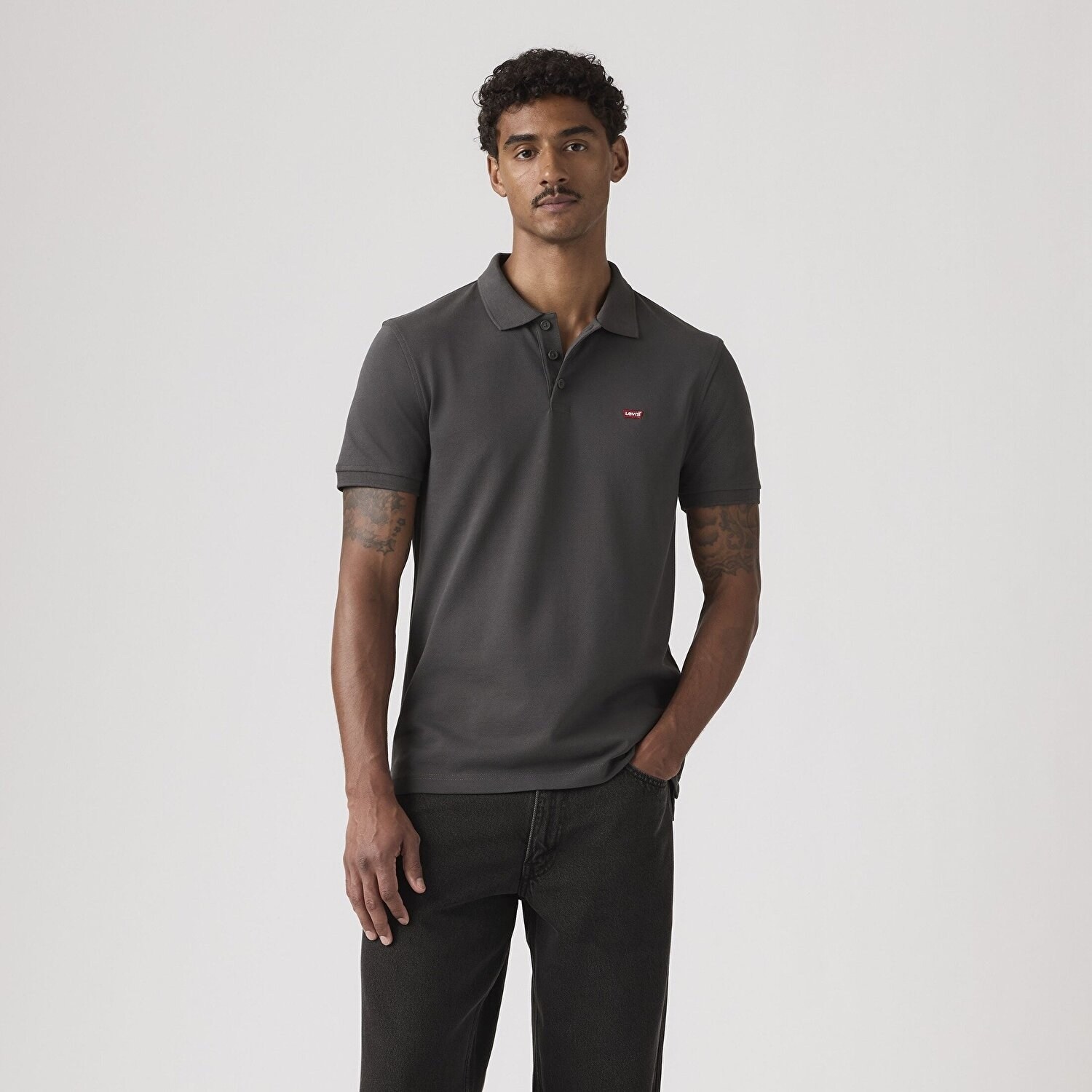 LEVIS HM POLO BLACKENED PEARL PIQUEGri