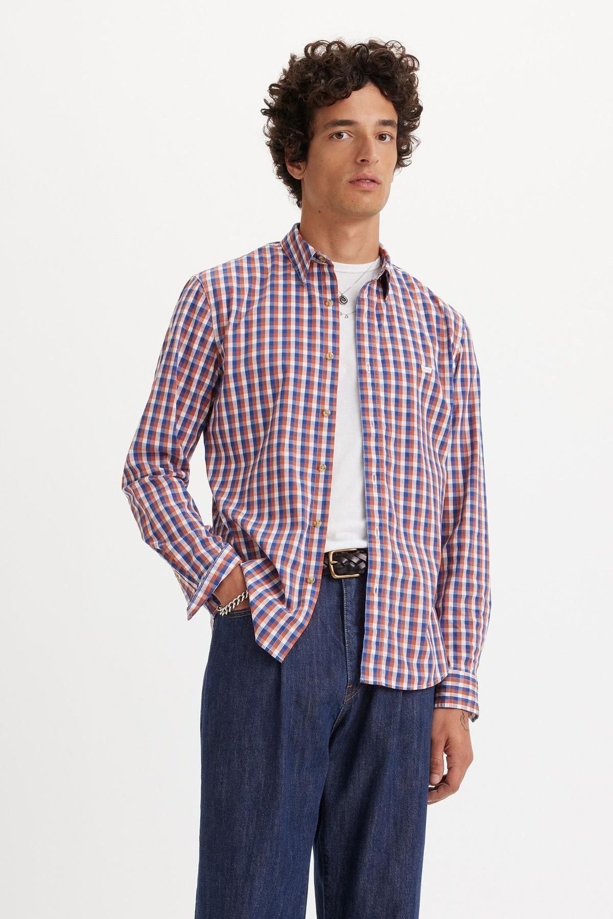 LS BATTERY HM SHIRT SLIM APOLLO PLAIDMAVİ